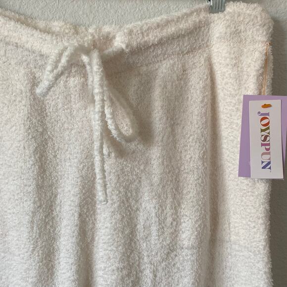 NEW JOYSPUN Ultra Soft & Cozy Chenille Pants Size Small (4-6) Winter White Warm - Picture 2 of 4